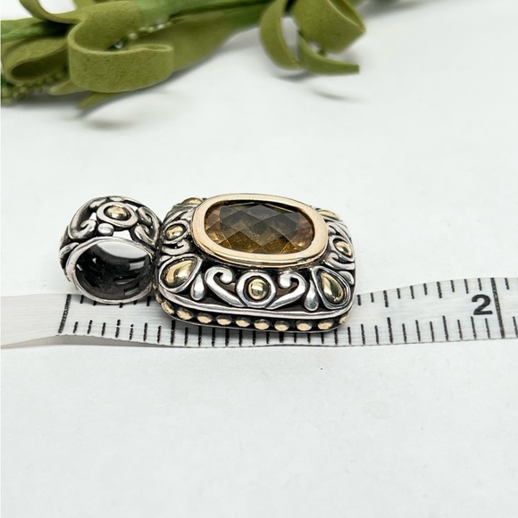 John Hardy Citrine Batu Pendant .925 / 18K Gold - Picture 10 of 11
